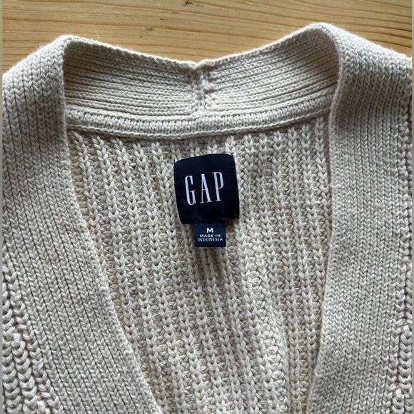 Gap Shaker-Stitch Cardigan - Chino Beige, M - Picture 2 of 7